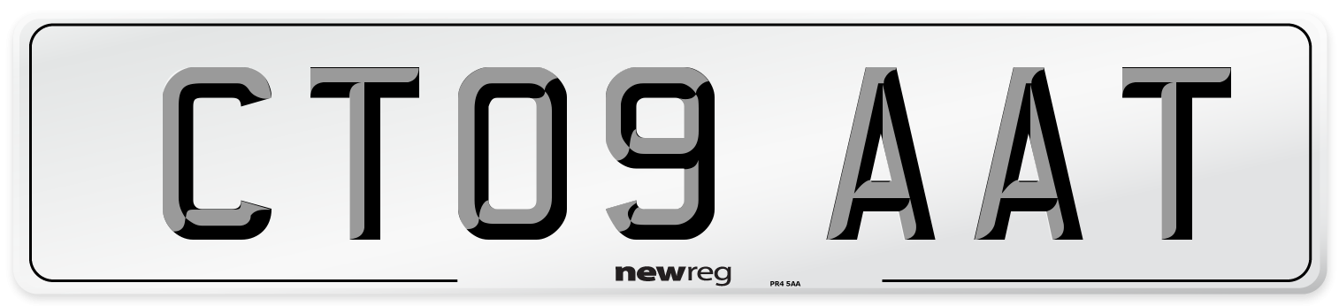 CT09 AAT Number Plate from New Reg